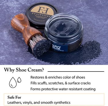FootFitter Best Premium Shoe Cream, Restore, Clean & Shine Shoes and Boots, Made in the USA (2-Pack), Multiple Colors