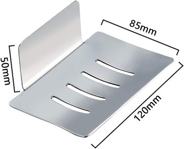 Тримач для мила Celbon SUS 304 з нержавіючої сталі, кріплення 3M, хромований, без свердління для ванної кімнати