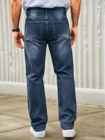 Чоловічі джинси Runcati Regular Fit темно-сині, еластичні, базові, повсякденні