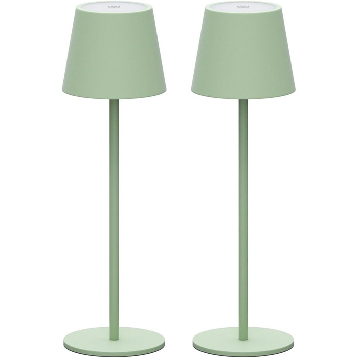 LED акумуляторні настільні лампи Klighten (2 шт.) - диммування, USB-C, IP54, зелені