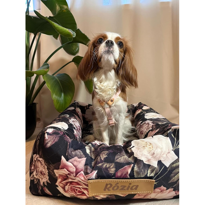 Крісло для собак у машину Petsen з іменем, корзина для собак, автоліжко для маленьких собак, автоліжко з іменем (Рожеве)