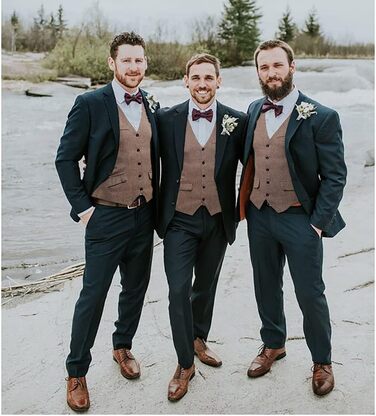 Жилет чоловічий RONGKI Showu з паєтками, слив фіт, для вечірки, весілля, елегантний костюмний жилет, стиль блейзера (L, візерунок 'єлочка/хакі3)