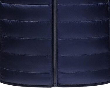 Чоловіча жилетка з пуху, утеплена, стегана, для активного відпочинку, водовідштовхувальна, без рукавів (Синій, XXL)