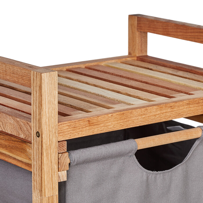 Relaxdays Laundry Basket with 3 Baskets, Grey