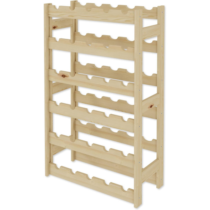 Lenmar Wooden Wine Rack for Bottles, Natural, RW-1, Wine, Bottle Rack, Cellar Rack, Shelves, Bottle Holder (Natural, RW-1-30, 86 x 53 x 25, holds 6 bottles, for 30 bottles)
