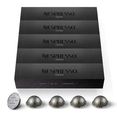 Кава Nespresso Vertuo Fortado: 50 капсул, сумісна з Vertuo, 150 мл (Gran Lungo)