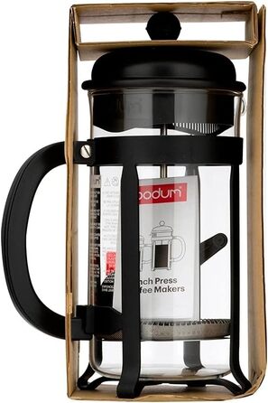 Bodum Java - кавоварка френч-прес, 8 чашок, 1 л, чорна, з нержавіючої сталі