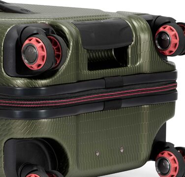 Чемодан валіза з полікарбонату Traveler's Choice Maxporter II з спін-колесами, 22 дюйми, темно-зелений