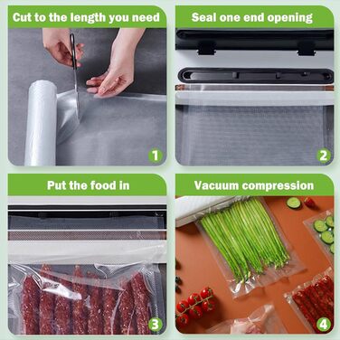 Omtofo Vacuum Bags, 9 Rolls of Vacuum Film, Vacuum Bags for Food, 28/20/15 x 300cm, BPA-Free, Tear-Resistant, 150µm, Vacuum Film Rolls for All Vacuum Sealers, Microwave and Sous Vide
