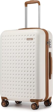 Чохол-валіза KONO, валіза-чемодан, ручна валіза 75x48x29 см, ABS пластик, з TSA замком, білий