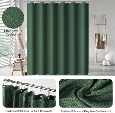 Набір для ванної кімнати Z ZONAMA 24 предмети: душовий завіс, килимок, сміттєве відро, тримач для унітазу, дозатор мила. Стильний набір для дому та квартири. Колір: зелений