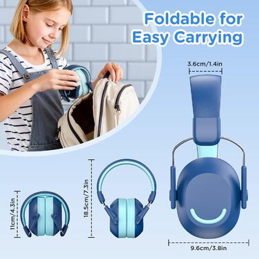 Навушники шумопоглинаючі для дітей Link Dream, SNR 30dB, 3-16 років, блакитні