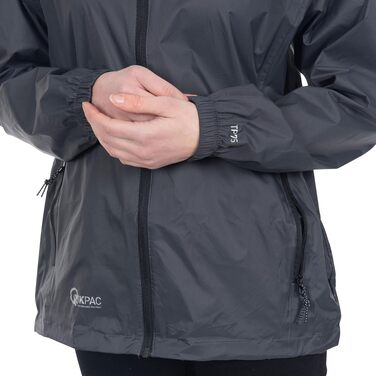 Водонепроникна куртка-дощовик Trespass Qikpac Unisex, компактна модель, що згортається, колір Flint