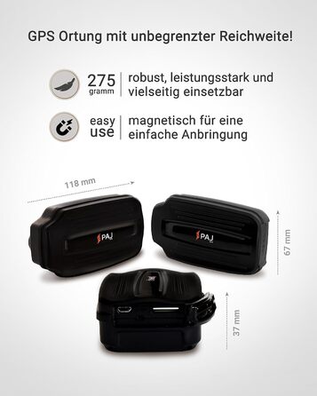 GPS-трекер PAJ Power Finder для авто, мотоциклів, вантажівок із магнітом, Live-трекінгом, акумулятор до 40 днів, до 90 днів у режимі очікування