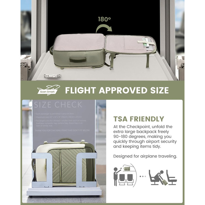 LOVEVOOK Рюкзак для жінок, великий, ручна поклажа, 17.3