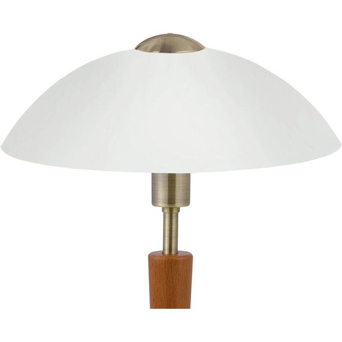 Настільна лампа EGLO Solo 1 з регулюванням яскравості, сталь, скло сатинове біле, цоколь E14