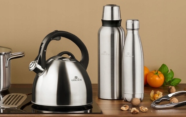 Традиційний сталевий чайник Gerlach, 2,8 л, сірий