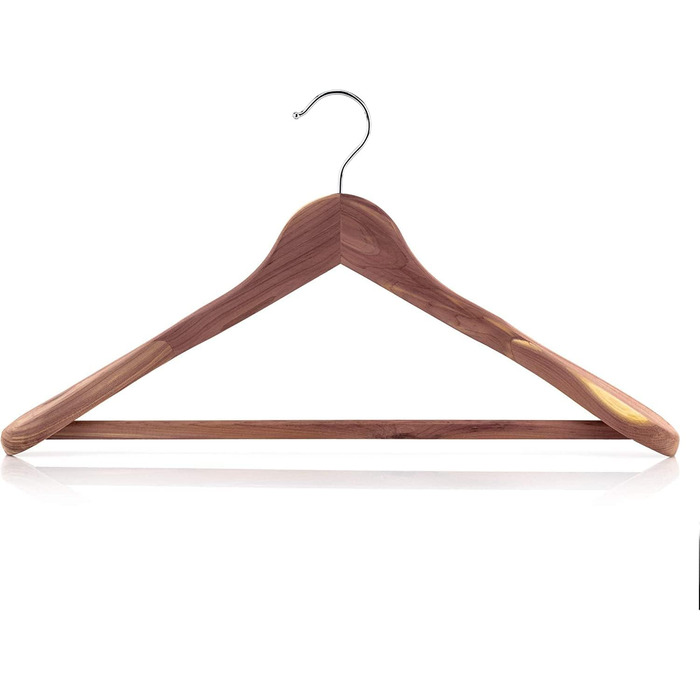 Дерев'яні вішалки з кедра Hangerworld, 45 см, широкі плечі, захист від молі для шафи, 3 шт.