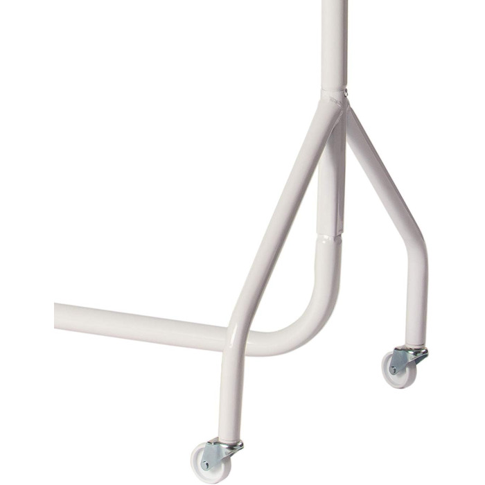 The Shopfitting Shop Clothes Rail 90 cm long x 1.5 m high, robust, 32 mm steel pipe, White