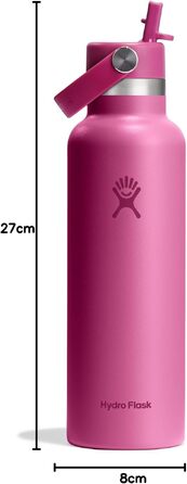 Термопляшка Hydro Flask Standard Mouth 621 мл зі сталею, кришкою-соломкою, вакуумна ізоляція, Reef