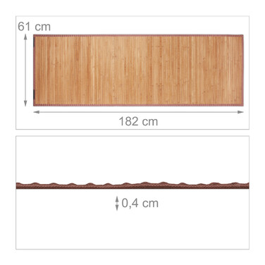 Relaxdays Bamboo Mat Natural