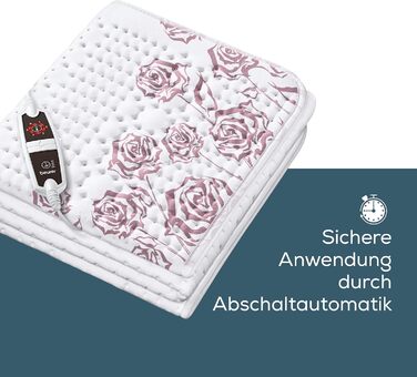 Електричне підігріваюче підвійне ковдро Beurer UB 90 Komfort з двома зонами нагріву, 9 температурних режимів, автовимкнення та Eco-Control, 150x80 см, можна прати в пральній машині