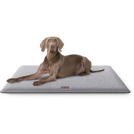 М'яка лежанка для собак Knuffelwuff Calliope з плюшевого матеріалу 120x80см сірого кольору - подушка для собак великих, середніх та маленьких порід - для дому, авто, кемпінгу, трейлера.