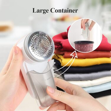 TOUCHBeauty Фільтр для ворсу, видалення клубочків, тканинний бритва - видаляє ворс, клубки та ворсинки, працює від батарейки, сірий