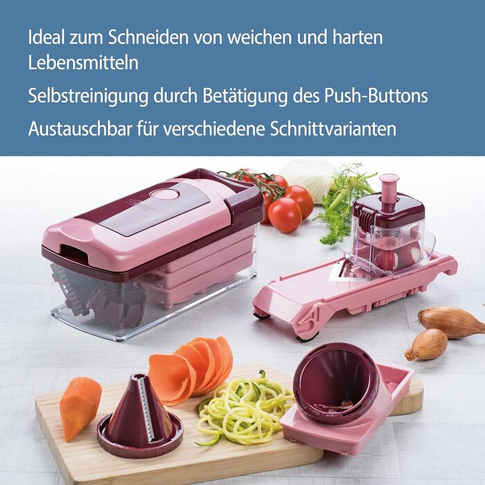 Genius Nicer Dicer Fusion Smart Julienne Slicer | Mint Green | 16-Piece Vegetable Chopper & Slicer Set