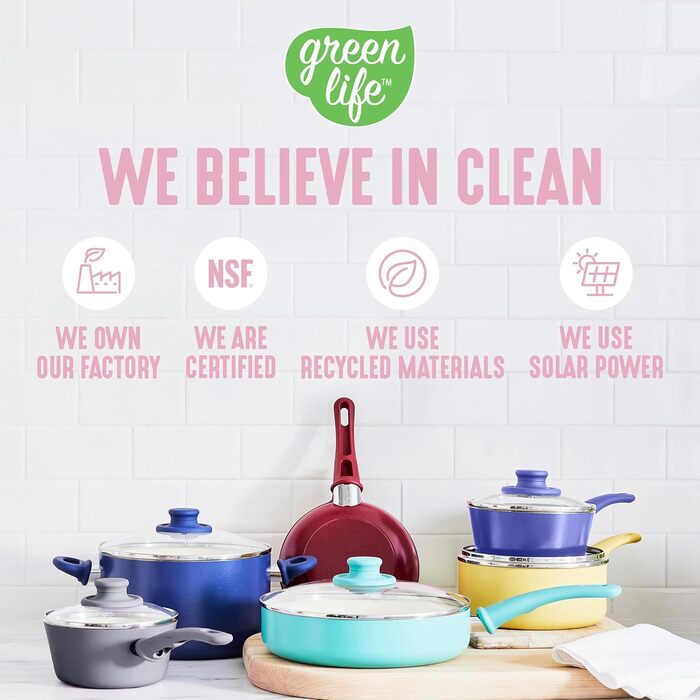 Набір кухонного посуду GreenLife Soft Grip 8 предметів (керамічне покриття, антипригарне, рожевий)