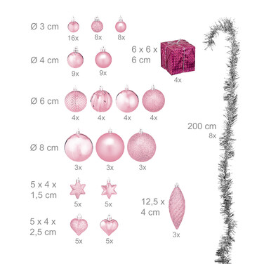 Relaxdays Christmas Baubles Set of 110
