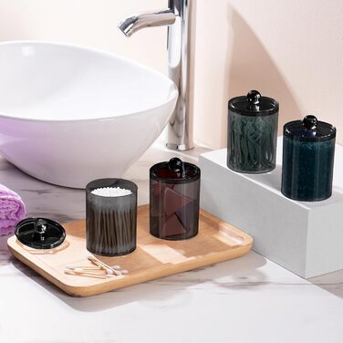 Контейнер для ватних паличок та дисків, органайзер для косметики з нержавіючою сталлю