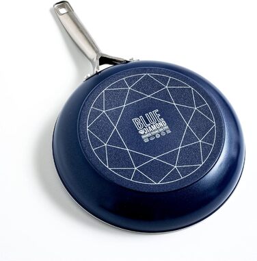 Набір сковорідок Blue Diamond Cookware Diamant, 2 шт. (24 см та 28 см), керамічне антипригарне покриття, без PFAS, для всіх плит (включно з індукцією), можна мити в посудомийній машині, термостійкий