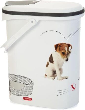 Контейнер для корму для собак Curver Love Pets 10 л – Герметичний, білий, для сухого корму (до 4 кг)