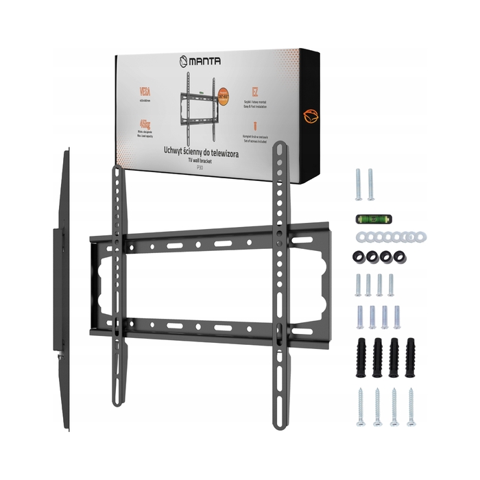 Кронштейн для телевізора Manta, стаціонарний, 26-65 дюймів, VESA, до 45 кг