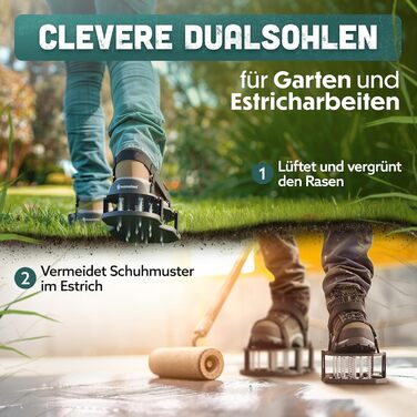 KING's Lawn Shoes Pro | Lawn Aerator Shoes + Screed Shoes | Lawn Aerator, Verticutter, and Aerifier for Lawn Aeration | Premium Lawn Shoes for Aerating and Loosening Your Lawn - Pre-assembled