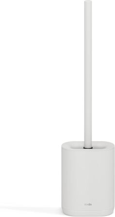 Набір для туалету з щіткою для унітазу Silikon, компактний, антибактеріальний, матовий, білий (світло-сірий)