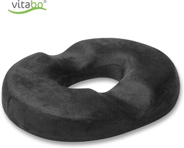 Vitabo Coccyx Cushion | Seat Ring in O-Shape | Seat Donut with Soft Cover