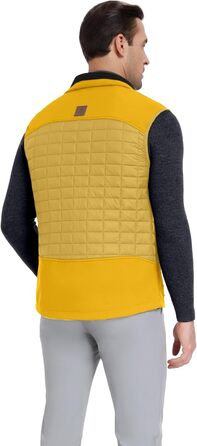 Little Donkey Andy Легка пухова жилетка для чоловіків. Тепла безрукавна куртка для активного відпочинку, туризму, бігу (M, жовто-бурштиновий)