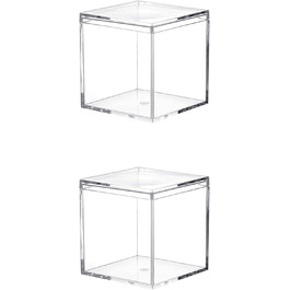 Круглі акрилові контейнери з кришкою, прозорі, 2 шт, 15×2,6 см, для зберігання цукерок, пігулок, намистин, дрібних прикрас