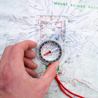 Sun Company ProMap Kompass – Ultralight baseplate compass with declination scale – Accurate orientation baseplate compass for hiking, backpacking, camping, and survival navigation