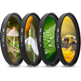 Набір макро-фільтрів JC 77mm Close-up: +2, +4, +8, +10 для об'єктивів Sony FE 24-105mm, 100-400mm, FE 85mm, та інших