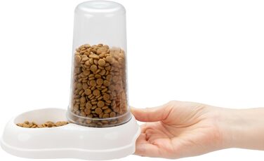 Автоматичний диспенсер для корму та води Ferplast AZIMUT 5500 для великих собак, 5,5 л, білий, з антиковзким дном