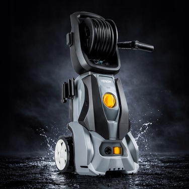 Мийка високого тиску VENOM 1800W, алюмінієвий насос, 140 бар, шланг 5,2 м із котушкою