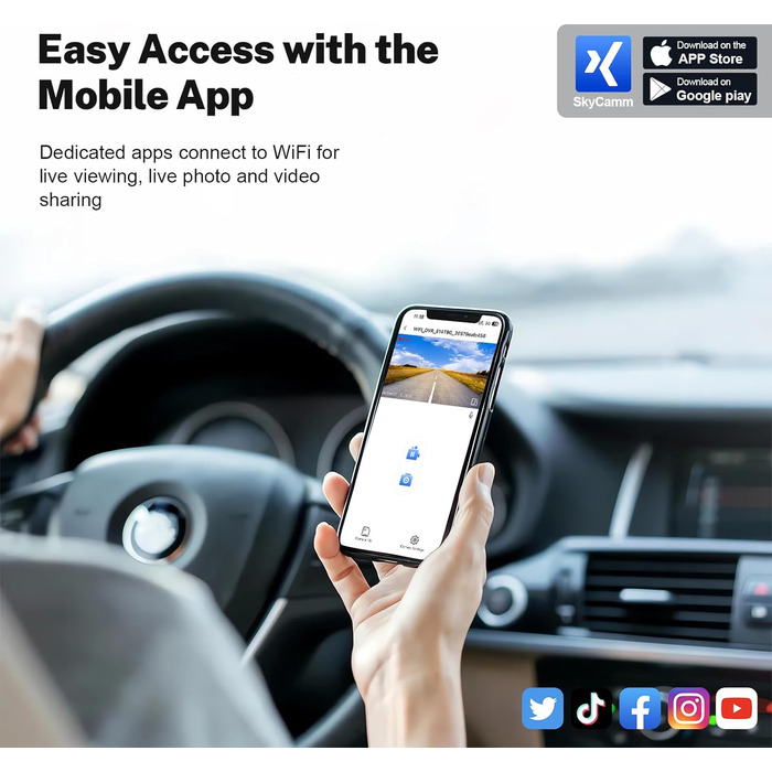 Відеореєстратор 4K для Volvo XC90 (2023-2026) Model B: інтегрований, WiFi, 64GB, UHD 2160P