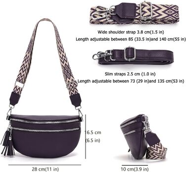 Сумка на пояс жіноча бежева, кросбоді, середнього розміру з відділенням для карт та 2 ремінцями - Lila