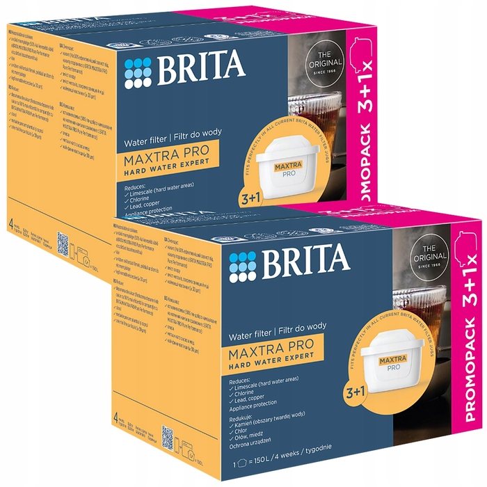 Смінні фільтрувальні картриджі для глека Brita Maxtra Pro Hard Water Expert, 8 шт.