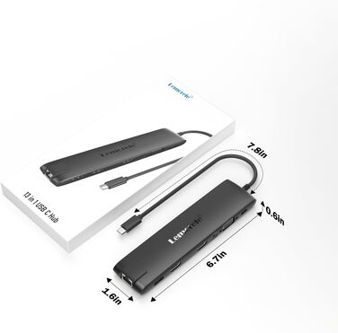 Док-станція Lemorele 13-в-1: USB-C/A, 10Gbps, 3 монітори, 2 HDMI 4K, Ethernet, 4 USB 3.2/2.0, VGA, Type-C 3.1, PD 100W, Audio, SD/TF, для Windows, MacBook