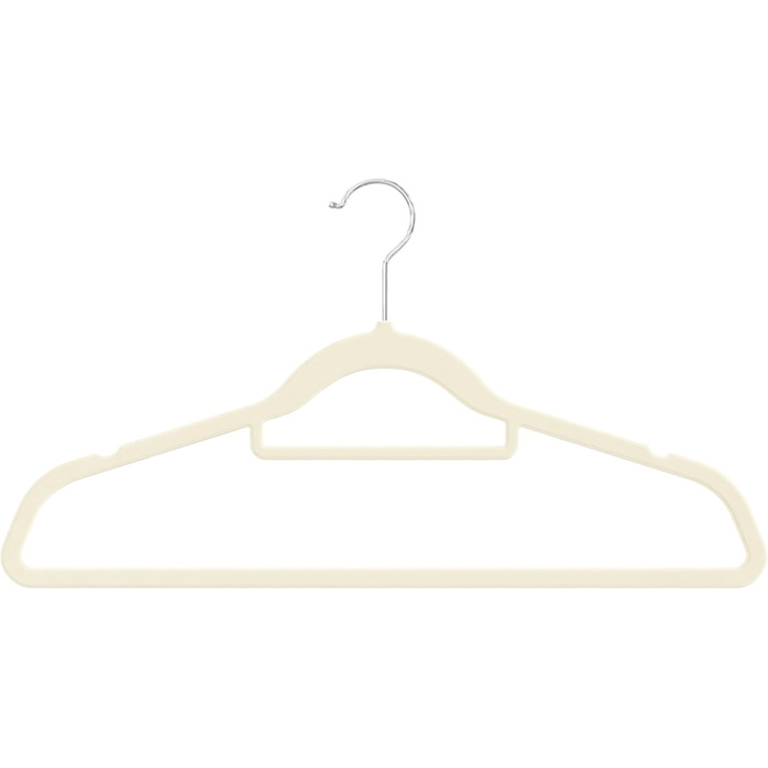 В'язки для одягу OGIVO - набір з 20 шт. - антиковзаючі вішалки для гардеробу - для краваток, з обертовим гачком 360° - з вирізами для плечей (Бежевий)
