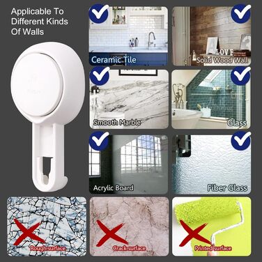 Тримач для мила LEVERLOC з піддоном, MAX 3 кг, настінний, без свердління, з присосками, для ванної кімнати та кухні, білий (2 шт.)